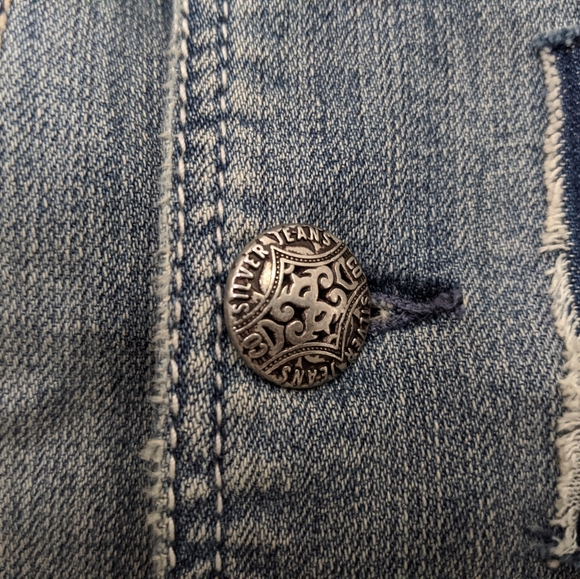 3/25$ Silver Jeans Denim Jacket Light Blue S - Picture 5 of 6